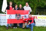 Gastgeber Viktor Sigl, Ober�sterreichs Sportlandesrat mit den Faustballern